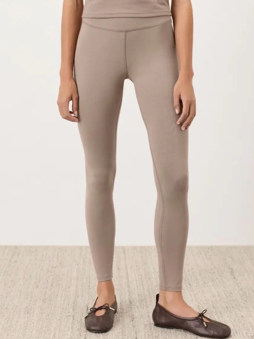 NWT Pact On The Go To Organic Eco Friendly Leggings in Cinder Brown Size Medium